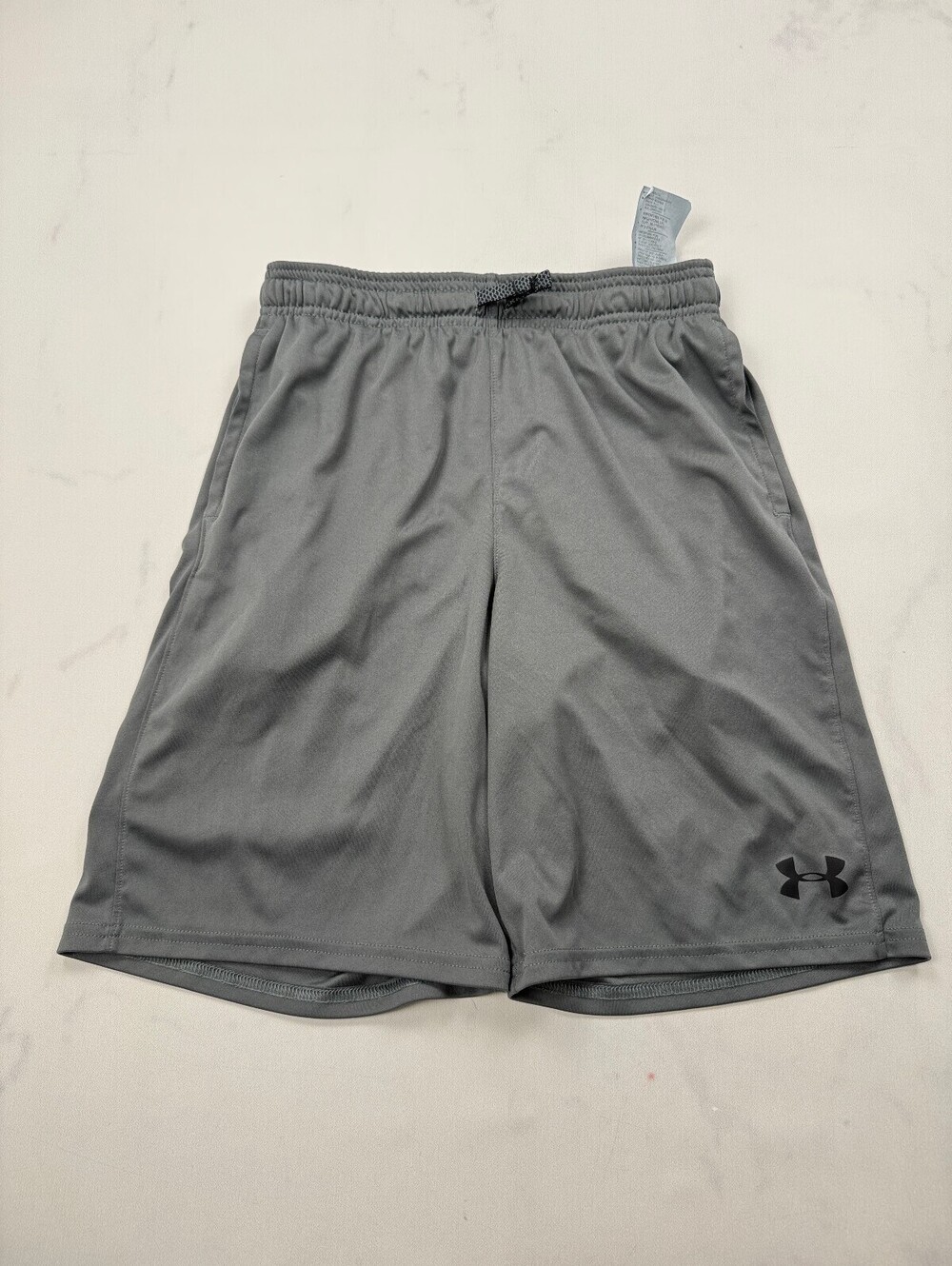 Under Armour Athletic Shorts Gray Contemporary Adjustable Drawstring - Boys YLG